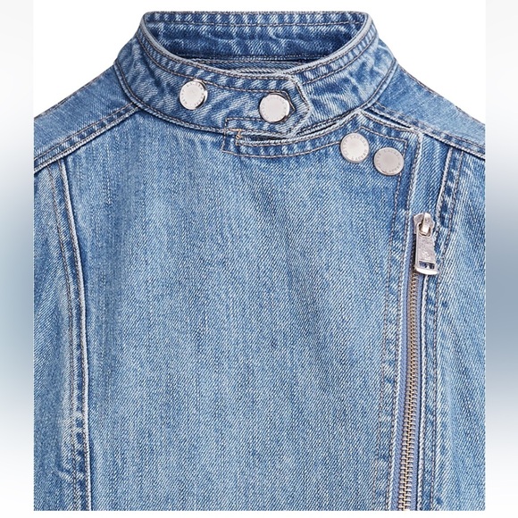 Lauren Ralph Lauren Bryton Denim Moto Denim Jean Jacket Size 14W - Picture 3 of 14